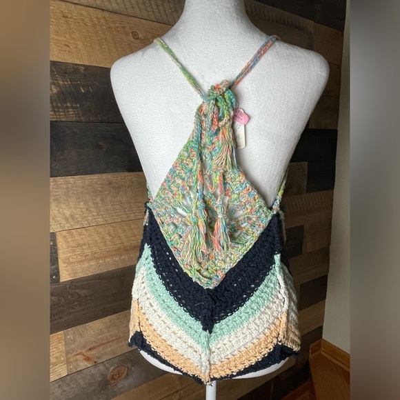 Free People Crochet Chevron Swim Up
Tank Top In Summer Breeze Size Small - Picture 3 of 10